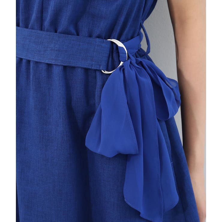 異素材ベルト付きパッチポケットワンピース | VIS  | 詳細画像8 