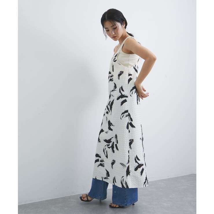 【洗える】アート柄キャミワンピース | VIS  | 詳細画像2 