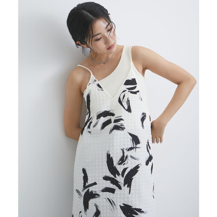 【洗える】アート柄キャミワンピース | VIS  | 詳細画像3 