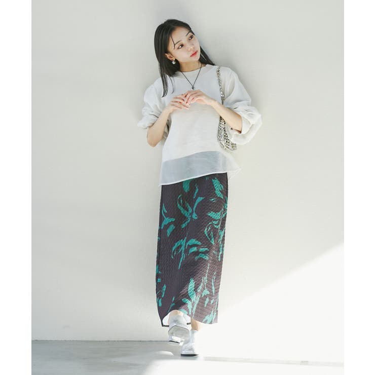 【洗える】アート柄キャミワンピース | VIS  | 詳細画像7 