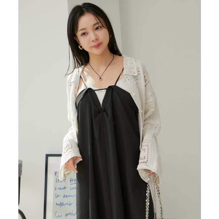 レイヤーデザインキャミワンピース【洗える】 | VIS  | 詳細画像4 