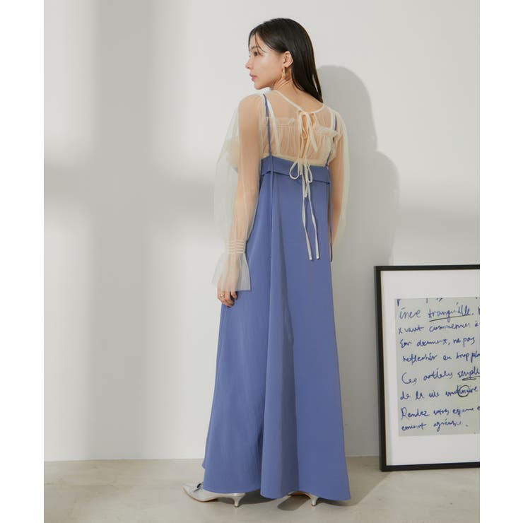 レイヤーデザインキャミワンピース【洗える】 | VIS  | 詳細画像7 