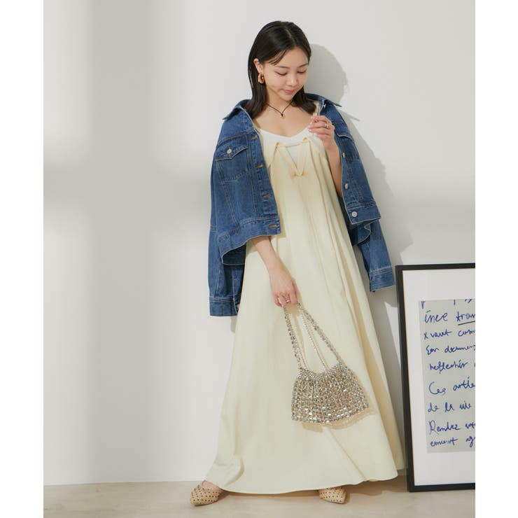 レイヤーデザインキャミワンピース【洗える】 | VIS  | 詳細画像9 