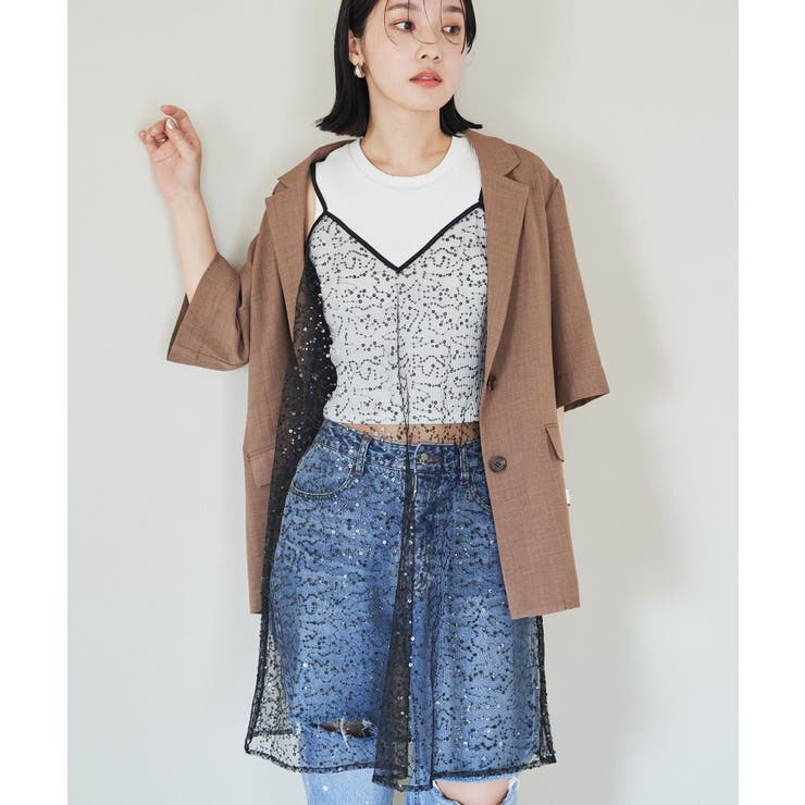 スパンコールキャミワンピース | VIS  | 詳細画像7 