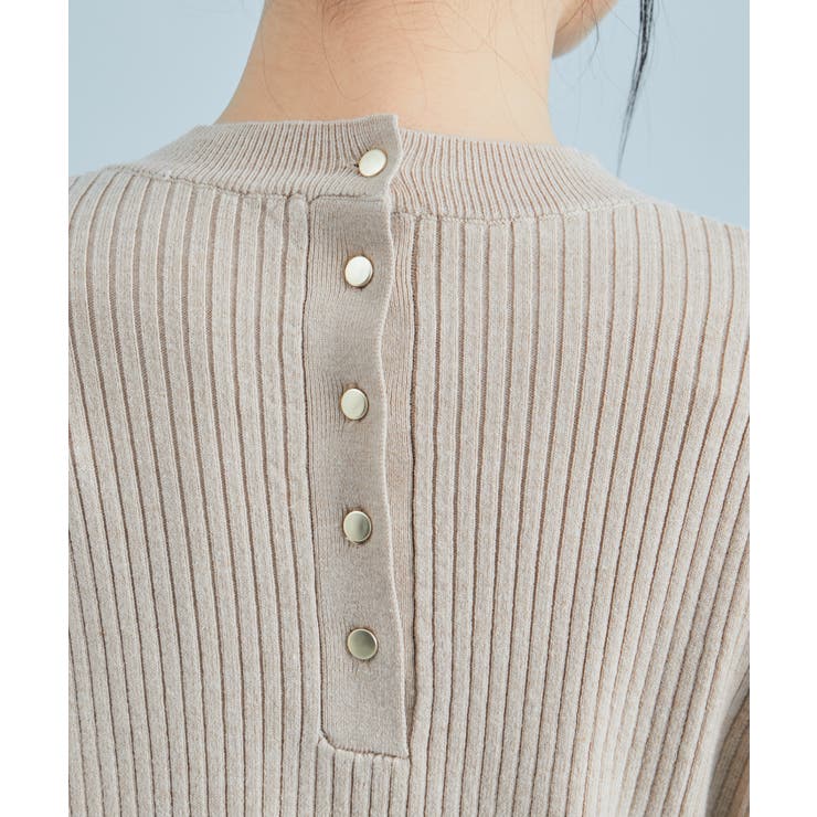 【星玲奈さんコラボ】スリーブコンシャスアシンメトリー切り替えニットワンピース | VIS  | 詳細画像16 