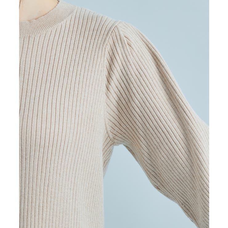 【星玲奈さんコラボ】スリーブコンシャスアシンメトリー切り替えニットワンピース | VIS  | 詳細画像19 