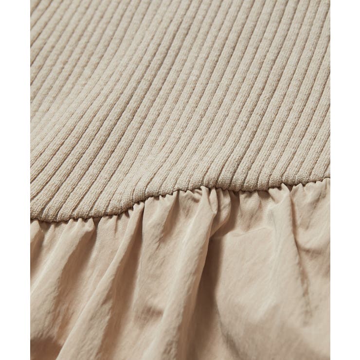 【星玲奈さんコラボ】スリーブコンシャスアシンメトリー切り替えニットワンピース | VIS  | 詳細画像23 