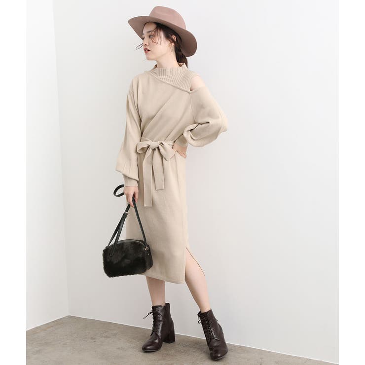 数量限定 最終 肩あきニットワンピ 公式ストア Aeroportail Ca