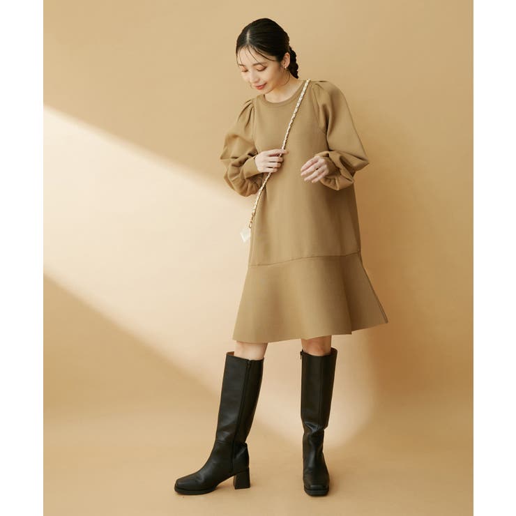 パフスリーブ切り替えミニフレアワンピース | VIS  | 詳細画像20 