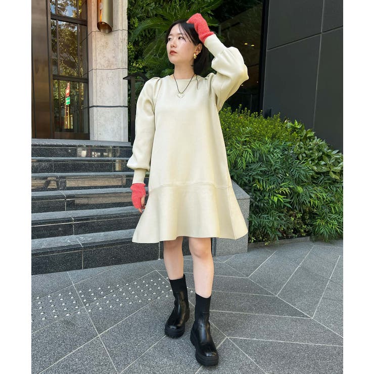 パフスリーブ切り替えミニフレアワンピース | VIS  | 詳細画像33 