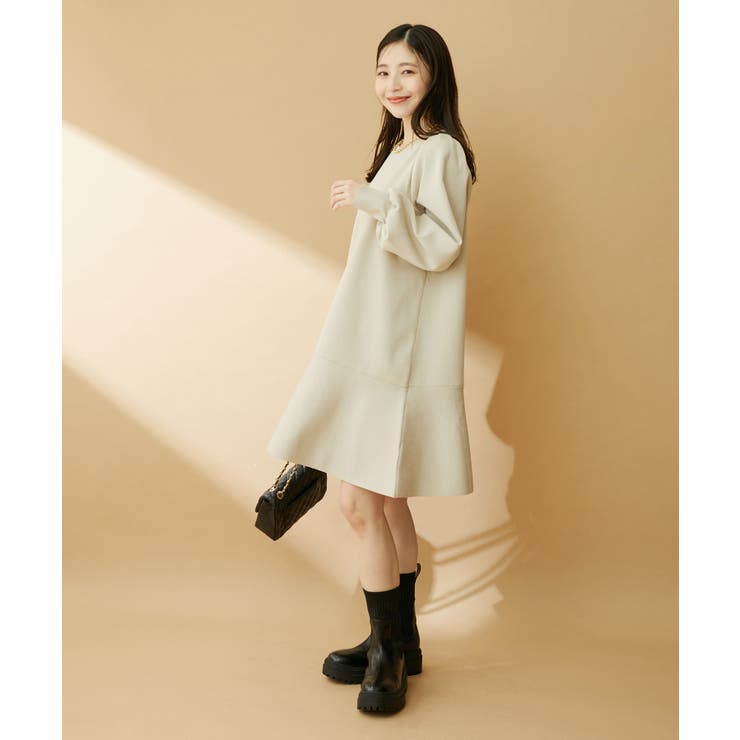 パフスリーブ切り替えミニフレアワンピース | VIS  | 詳細画像38 