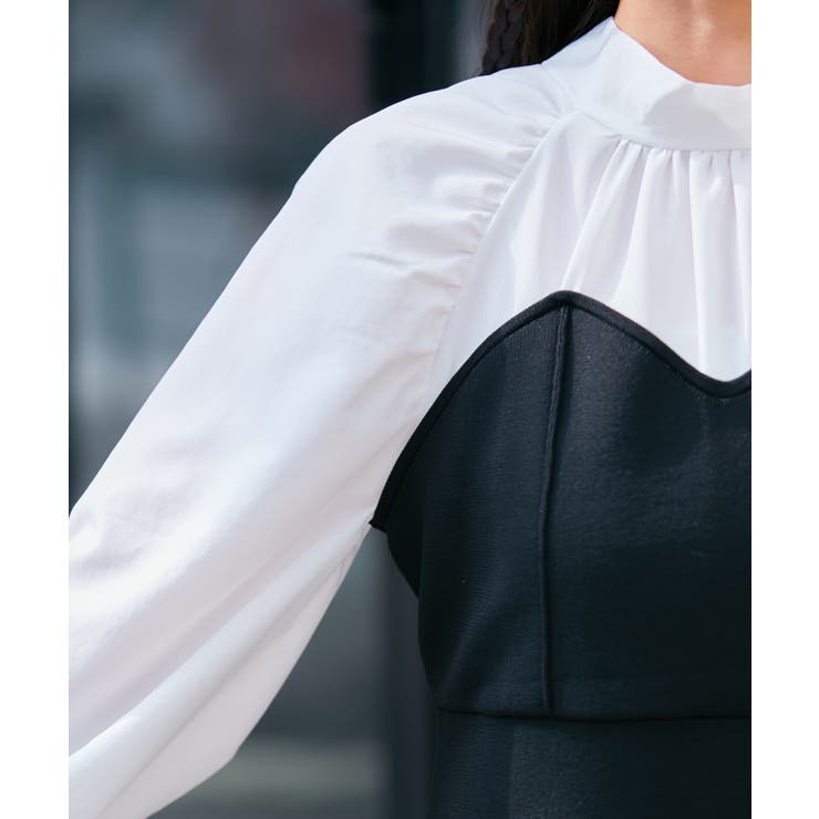 【VIS DRESS】バックリボンドッキングマーメイドワンピース | VIS  | 詳細画像16 