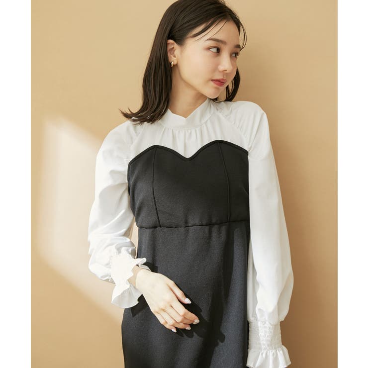 【VIS DRESS】バックリボンドッキングマーメイドワンピース | VIS  | 詳細画像22 