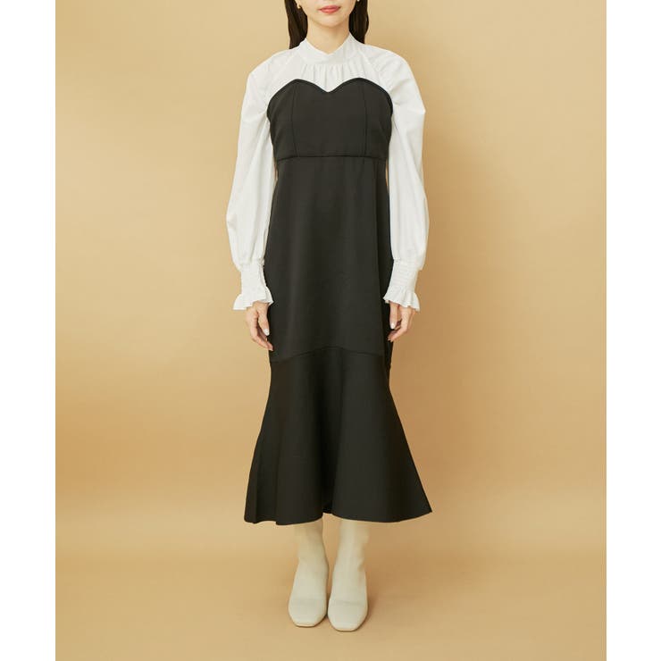 【VIS DRESS】バックリボンドッキングマーメイドワンピース | VIS  | 詳細画像25 