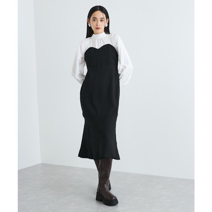 【VIS DRESS】バックリボンドッキングマーメイドワンピース | VIS  | 詳細画像8 