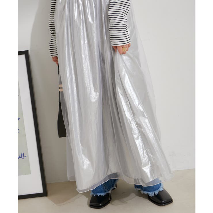 【2WAY】メタリック重ねチュールワンピース【洗える】 | VIS  | 詳細画像13 