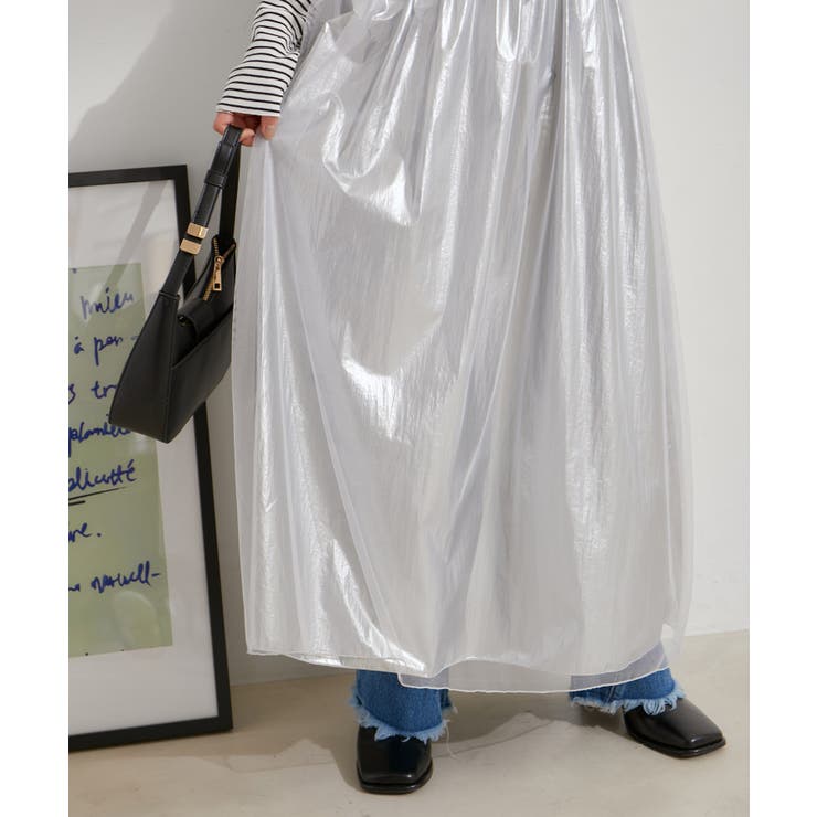 【2WAY】メタリック重ねチュールワンピース【洗える】 | VIS  | 詳細画像14 