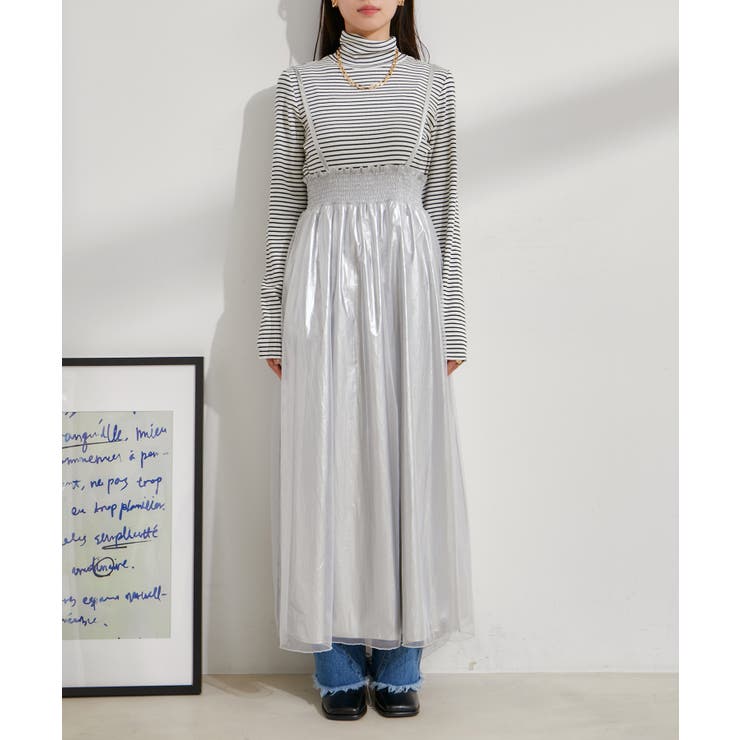 【2WAY】メタリック重ねチュールワンピース【洗える】 | VIS  | 詳細画像19 