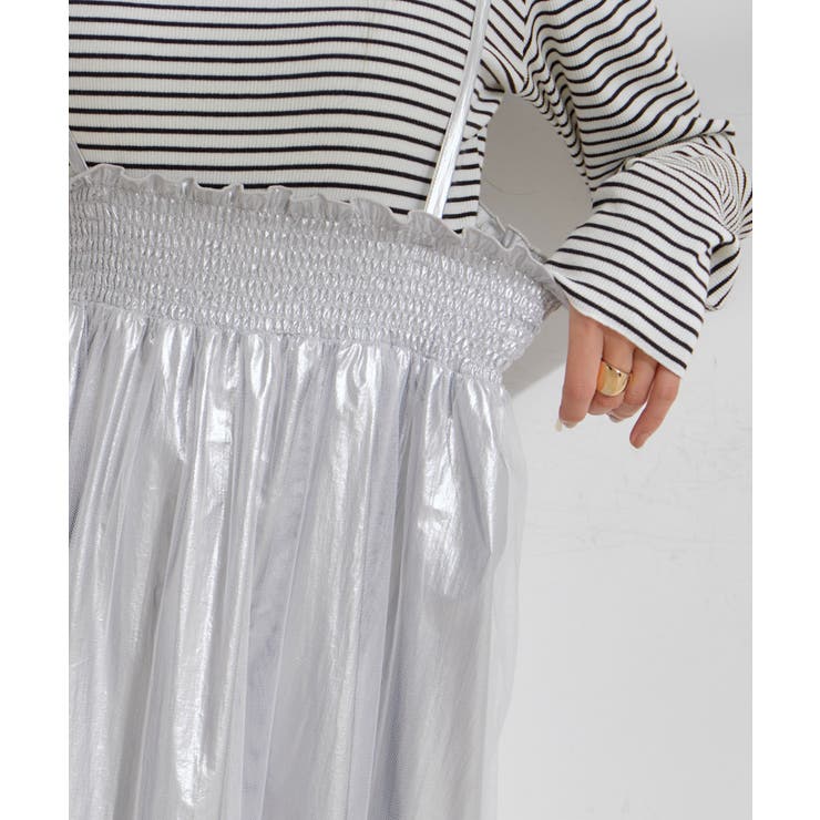 【2WAY】メタリック重ねチュールワンピース【洗える】 | VIS  | 詳細画像25 