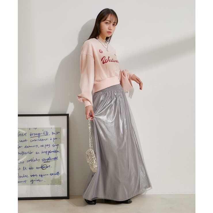 【2WAY】メタリック重ねチュールワンピース【洗える】 | VIS  | 詳細画像4 