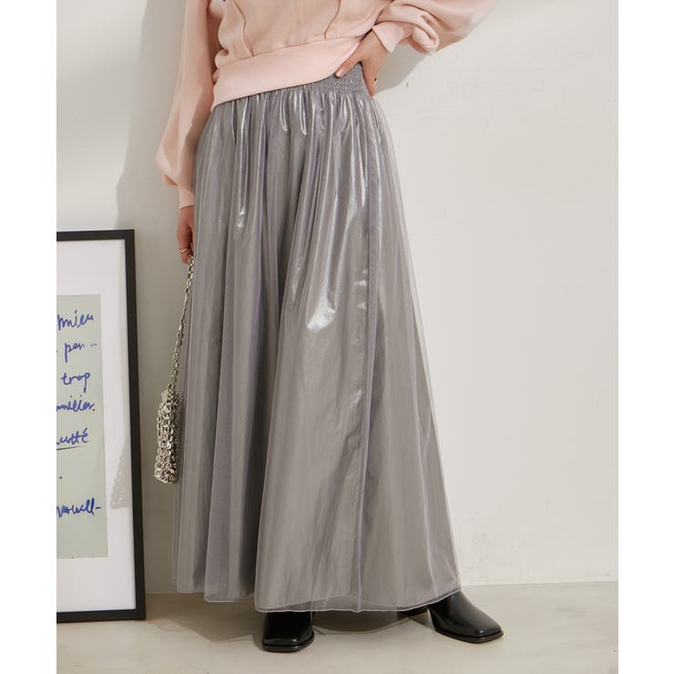 【2WAY】メタリック重ねチュールワンピース【洗える】 | VIS  | 詳細画像5 