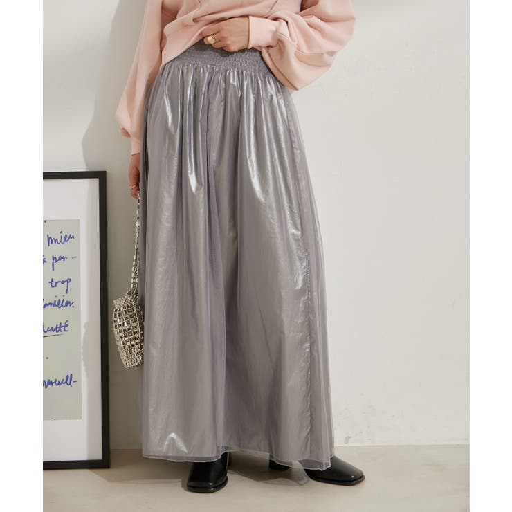 【2WAY】メタリック重ねチュールワンピース【洗える】 | VIS  | 詳細画像6 