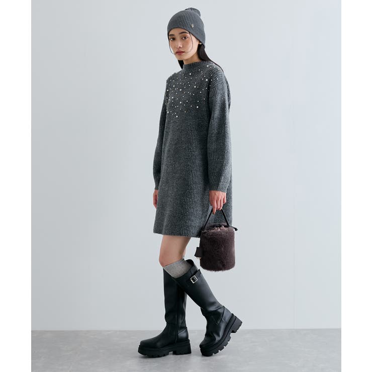 ビジュー付きニットワンピース | VIS  | 詳細画像11 