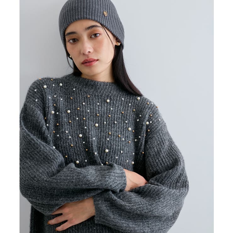 ビジュー付きニットワンピース | VIS  | 詳細画像14 