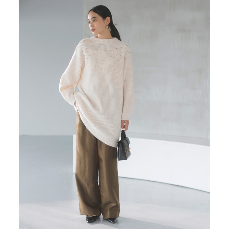 ビジュー付きニットワンピース | VIS  | 詳細画像2 