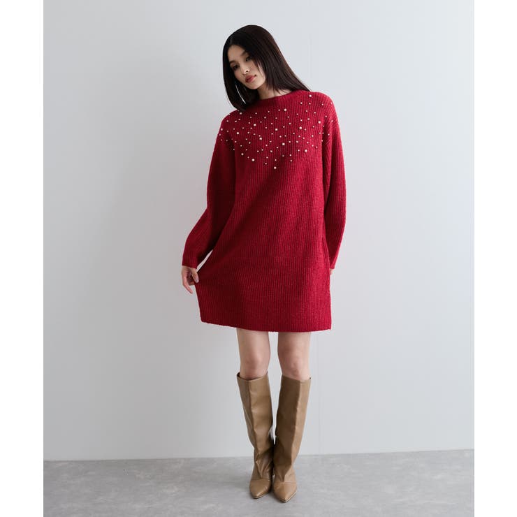 ビジュー付きニットワンピース | VIS  | 詳細画像20 