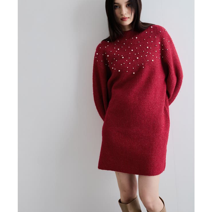 ビジュー付きニットワンピース | VIS  | 詳細画像22 