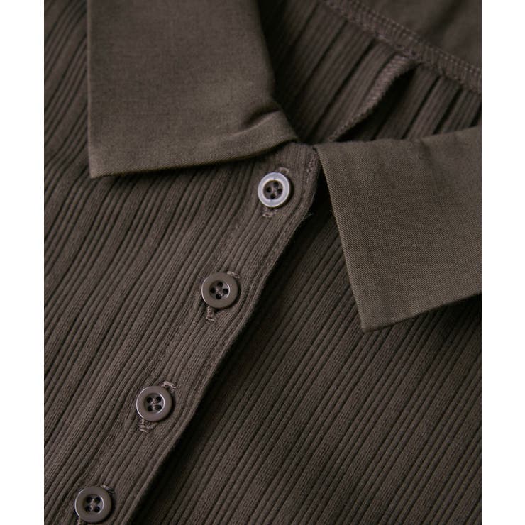 ポロ衿ランダムリブワンピース | VIS  | 詳細画像18 