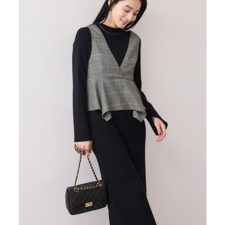 ブラック系(02) | ビスチェセットニットワンピース | VIS 