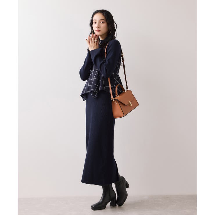 ネイビー系(43) | ビスチェセットニットワンピース | VIS 