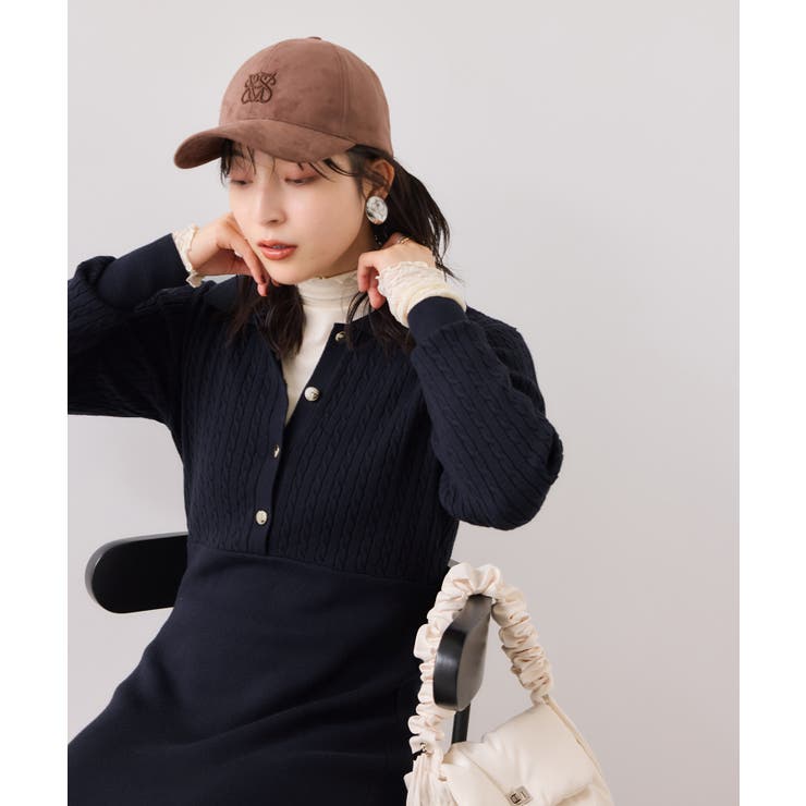 ポロケーブルモチモチニットワンピース | VIS  | 詳細画像13 