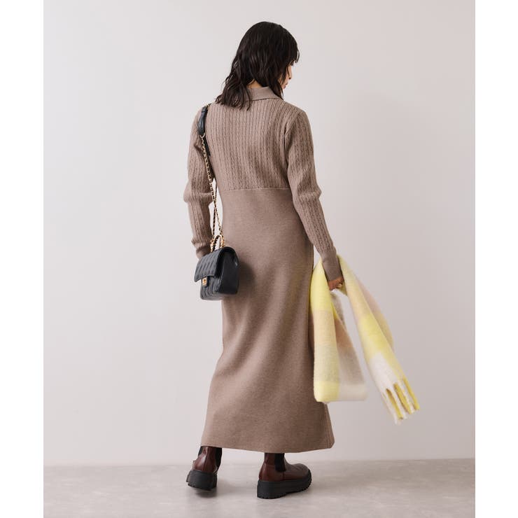 ポロケーブルモチモチニットワンピース | VIS  | 詳細画像17 