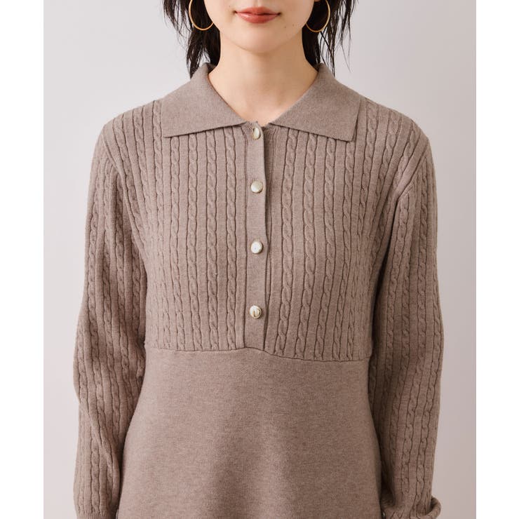 ポロケーブルモチモチニットワンピース | VIS  | 詳細画像23 