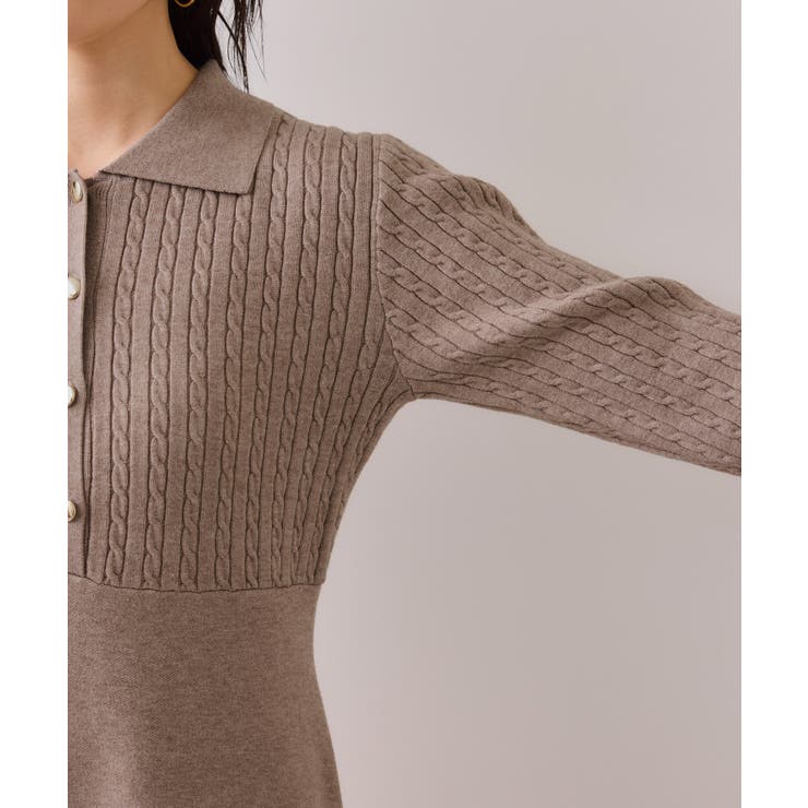 ポロケーブルモチモチニットワンピース | VIS  | 詳細画像24 