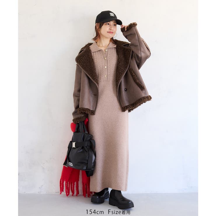 ポロケーブルモチモチニットワンピース | VIS  | 詳細画像27 