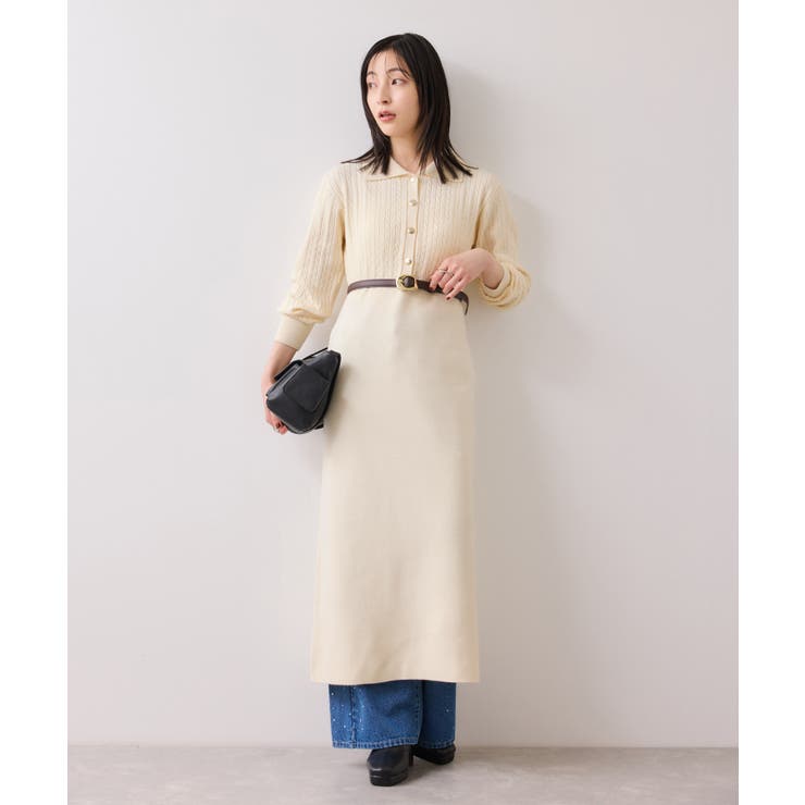 ポロケーブルモチモチニットワンピース | VIS  | 詳細画像6 
