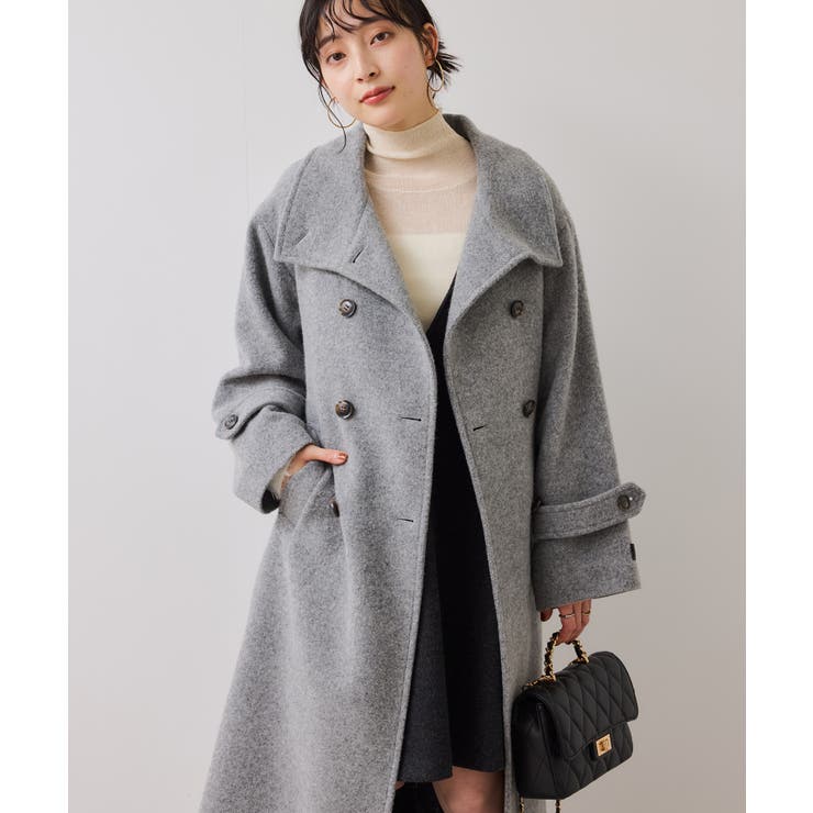 シャギーVネックミニ丈ジャンパースカート | VIS  | 詳細画像6 