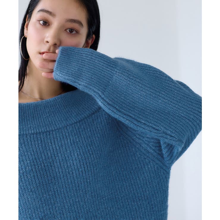 肩リボンミニ丈ニットワンピース/2WAY | VIS  | 詳細画像14 