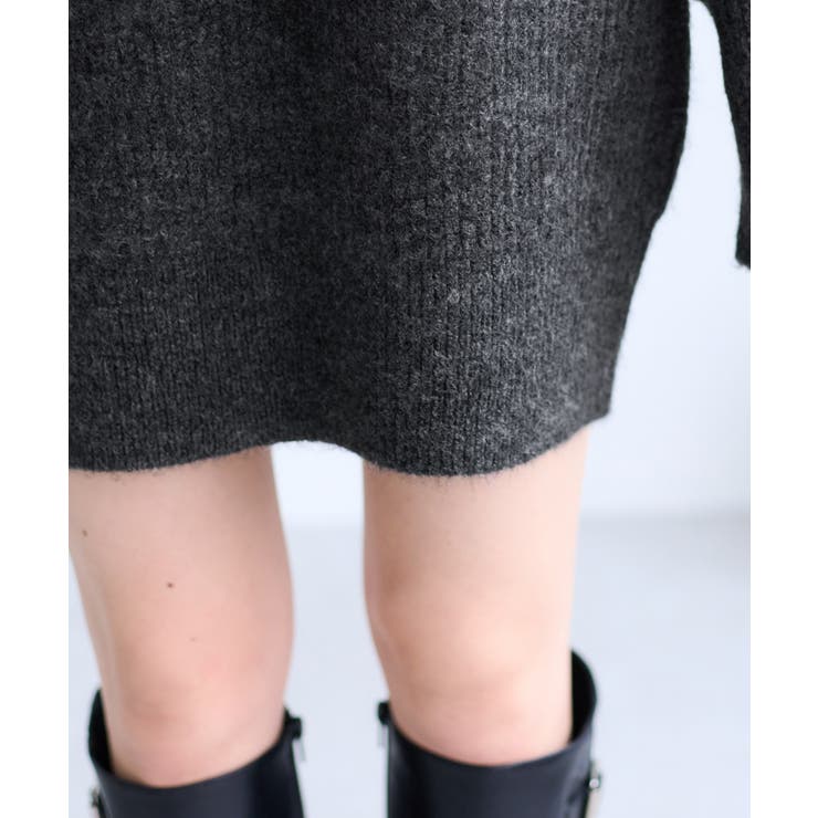 肩リボンミニ丈ニットワンピース/2WAY | VIS  | 詳細画像28 