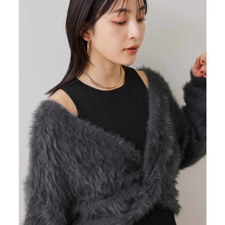 ねじりショートトップス付きロングニットワンピース/イージーケア | VIS  | 詳細画像13 