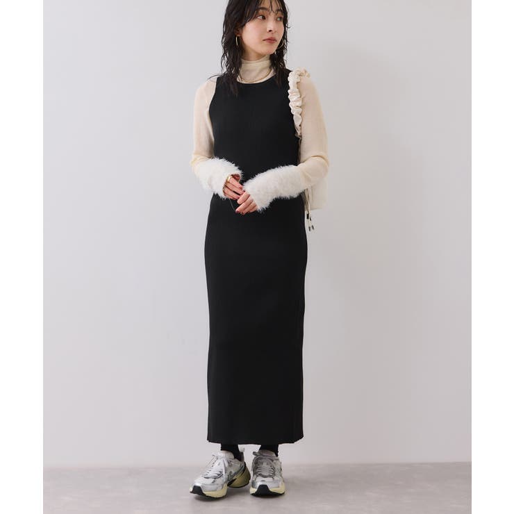 ねじりショートトップス付きロングニットワンピース/イージーケア | VIS  | 詳細画像17 