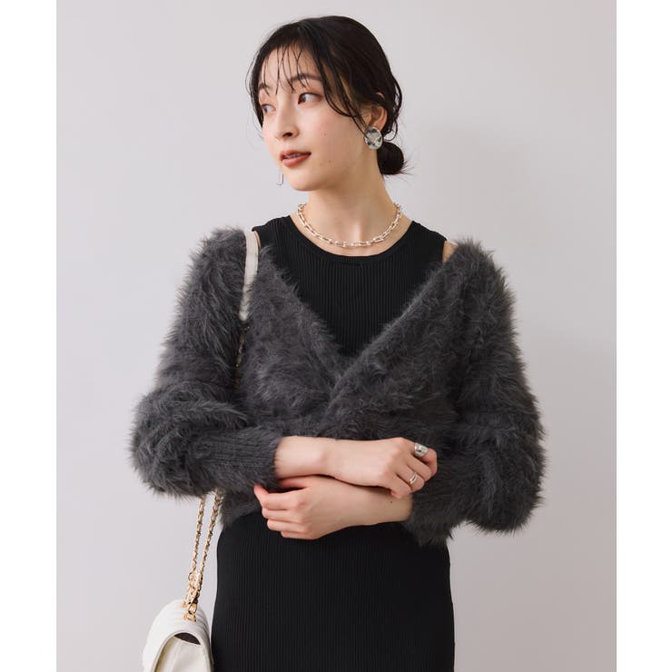 ねじりショートトップス付きロングニットワンピース/イージーケア | VIS  | 詳細画像20 