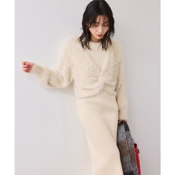 ねじりショートトップス付きロングニットワンピース/イージーケア | VIS  | 詳細画像29 