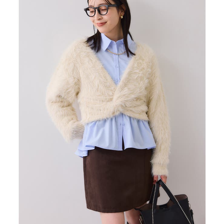 ねじりショートトップス付きロングニットワンピース/イージーケア | VIS  | 詳細画像33 