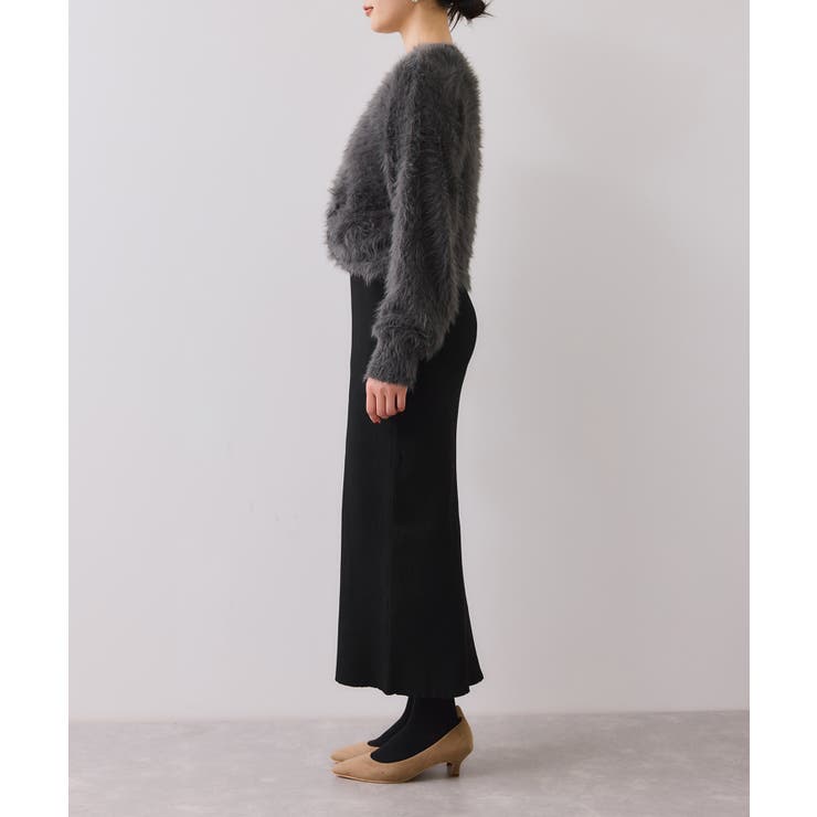 ねじりショートトップス付きロングニットワンピース/イージーケア | VIS  | 詳細画像35 