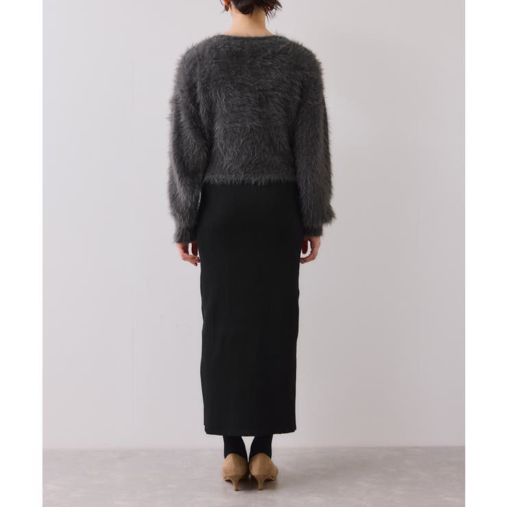 ねじりショートトップス付きロングニットワンピース/イージーケア | VIS  | 詳細画像36 